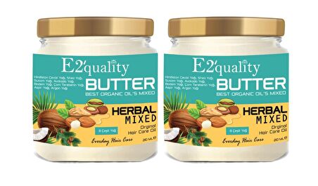 E2'quality Butter Saç Bakım Yağı İkili Paket 210 ml x 2 Adet