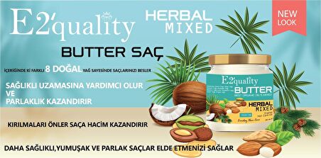 E2'quality Butter Saç Bakım Yağı İkili Paket 210 ml x 2 Adet