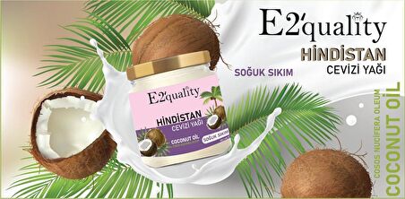 E2'quality Saf Hindistan Cevizi Yağı Soğuk Sıkım 210 ML