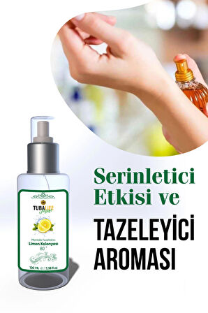 Tubalife Mentollü Ferahlatıcı Limon Kolonyası 100 ml