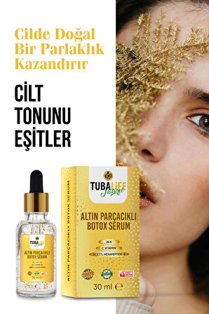 Tubalife 24k Altın Parçacıklı Kırışıklık Karşıtı Botoks Etkili Cilt Bakım Serumu 30 ml