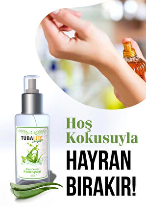 Tubalife Aloe Vera Kolonyası 100 ml - Doğal, Yatıştırıcı Etkili