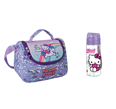 HELLO KITTY Beslenme Çantası , Su Matarası ve Kalem Kutusu