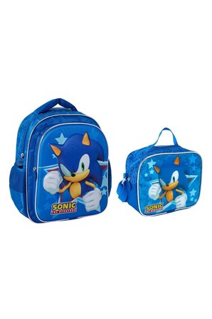 Sonic Okul Çantası ve Beslenme Çantası Kabartmalı