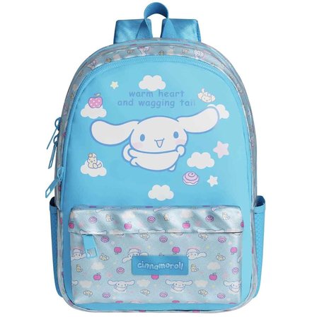 Cinnamoroll Desenli Mavi Okul Çantası ve Beslenme Çantası