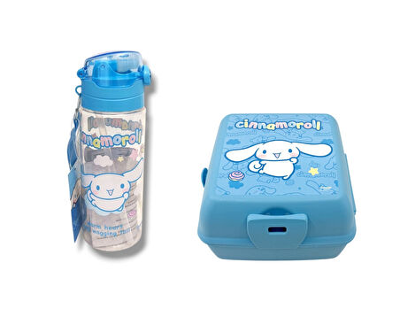 Cinnamoroll Desenli Mavi Beslenme Çantası Seti  (3 parça)