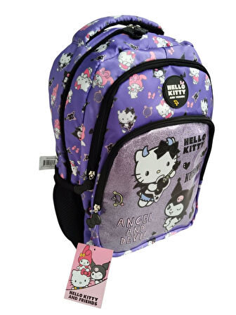 Hello Kitty ve Kuromi Angels And Devil  Okul Sırt Çantası 3260