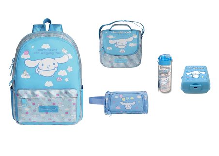 Cinnamoroll Desenli Mavi Okul Çantası ( 5 PARÇA)
