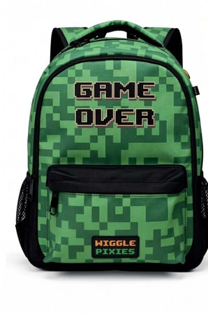 Minecraft  3772 Creeper Okul Çantası Çift Gözlü 41,5 cm Tablet Bölmeli Ergonomik Su İtici Sırt Çanta