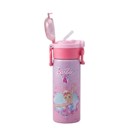 Barbie Çift Fonksiyon Kapaklı Çelik Matara 600Ml 3841