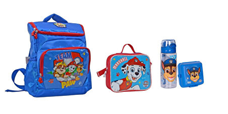Paw Patrol Kaliteli Geniş Okul Çantası Seti (4 parça)