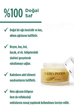 Nefes Açıcı Baş Kas Eklem Ağrı Kesici Rahatlatıcı Masaj Kremi Laurus Potion - Defne İksiri Kremi - 30ml