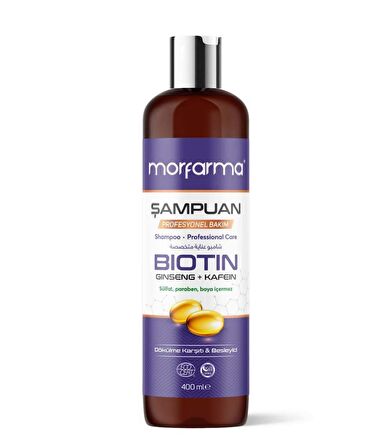 Morfarma Profesyonel Bakım Şampuanı Biotin Ginseng Kafein 400 ml