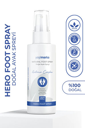 YEŞİL MARKA HERO DOĞAL AYAK SPREYİ 100ML
