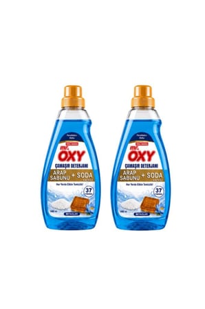 Oxy Arap Sabunu ve Soda Katkılı Çamaşır Deterjanı 1480 ml Beyazlar 2 Adet