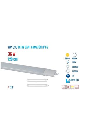 YCL Yba-336g 36w 120cm Günışığı Yatay Bant Armatür