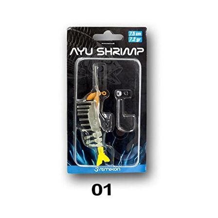 Remixon Ayu Shrimp Karides 7.5 cm 7.2 gr Silikon Yem 01