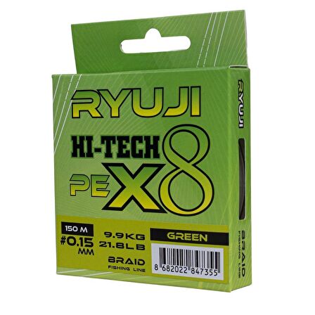 Ryuji Hi-Tech PE X8 150m Green İp Misina