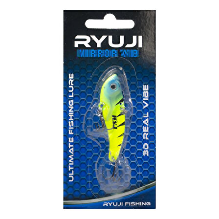 Ryuji Mirror Vib 15 gr 5.5 cm Jig Yem Tiger Glow