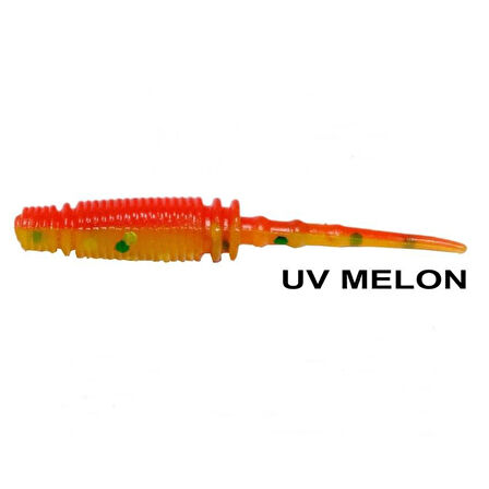 Ryuji Rock Worm 4cm Kokulu Silikon Yem [12 adet] UV Melon