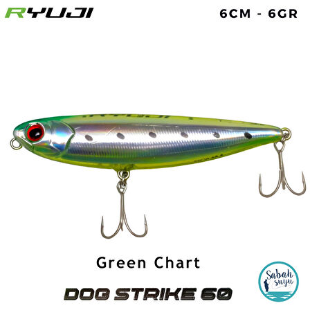 Ryuji Dog Strike 6cm 6gr Green Chart