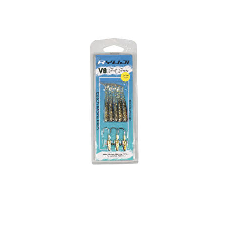 Ryuji V8 8cm 5.5gr Black Gold Silikon Yem