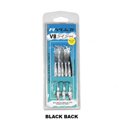 Ryuji V8 10cm 10gr Silikon Yem BLACK BACK
