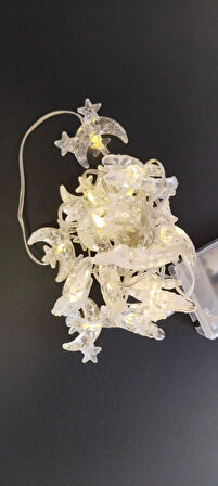 Ramazan Temalı Pilli Sarkıt Led Gün Işığı 20li