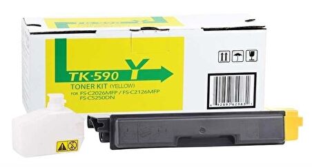 Tonersepeti Kyocera Mita TK-590 Muadil Sarı Toner