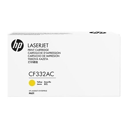 Tonersepeti Hp 654A-CF332AC Sarı Orjinal Toner