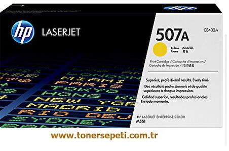Tonersepeti Hp 507A-CE402A Orjinal Sarı Toner