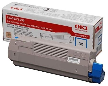 Tonersepeti Oki C5650-43872323 Mavi Orjinal Toner