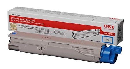 Tonersepeti Oki C3300-43459347 Mavi Orjinal Toner Y.K.