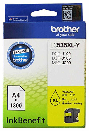 Tonersepeti Brother LC535XL Sarı Orjinal Kartuş
