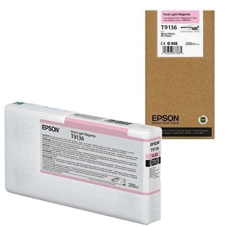 Tonersepeti Epson T9136-C13T913600 Açık Kırmızı Orjinal Kartuş