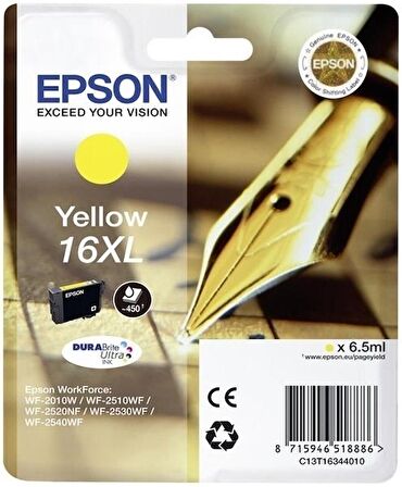 Tonersepeti Epson 16XL-T1634-C13T16344020 Sarı Orjinal Kartuş