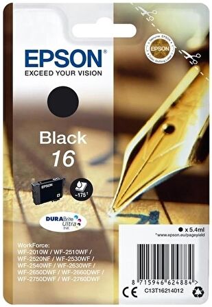 Tonersepeti Epson T1621-C13T16214020 Siyah Orjinal Kartuş