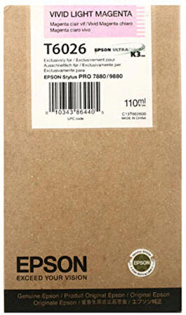 Tonersepeti Epson T6026 C13T602600 Orjinal Açık Kırmızı Kartuş