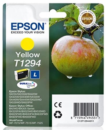 Tonersepeti Epson T1294-C13T12944010 Orjinal Sarı Kartuş