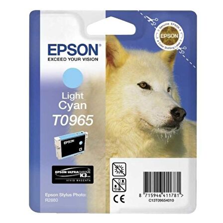 Tonersepeti Epson T0965 C13T09654020 Orjinal Açık Mavi Kartuş
