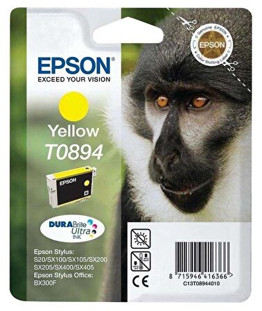Tonersepeti Epson T0894-C13T08944020 Orjinal Sarı Kartuş