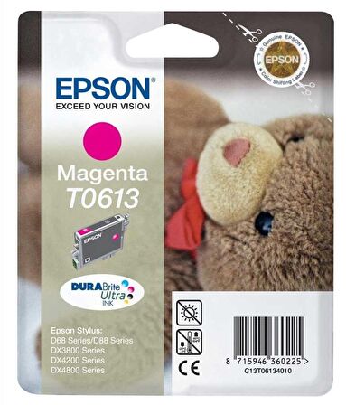 Tonersepeti Epson T0613 C13T06134020 Orjinal Kırmızı Kartuş
