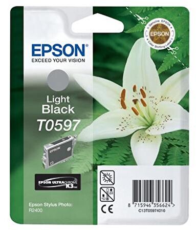 Tonersepeti Epson T0597-C13T05974020 Orjinal Açık Siyah Kartuş