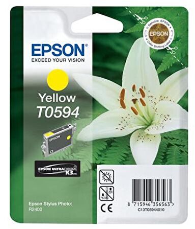 Tonersepeti Epson T0594-C13T05944020 Orjinal Sarı Kartuş