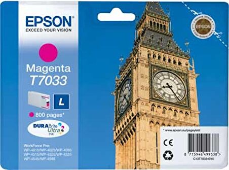 Tonersepeti Epson T7033-C13T70334010 Orjinal Kırmızı Kartuş