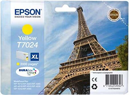 Tonersepeti Epson T7024XL-C13T70244010 Orjinal Sarı Kartuş