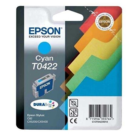 Tonersepeti Epson T0422-C13T04224020 Orjinal Mavi Kartuş