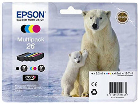 Tonersepeti Epson T26 C13T26164020 Orjinal Ekonomik Set