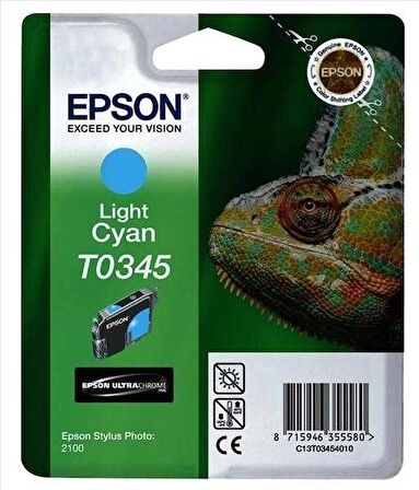 Tonersepeti Epson T0345-C13T03454020 Orjinal Açık Mavi Kartuş