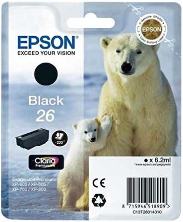 Tonersepeti Epson T26 C13T26014020 Orjinal Siyah Kartuş